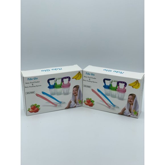 Ado-Glo Baby Food Mesh Feeder & Baby Feeding Spoons Bundle Pack - Picture 1 of 4